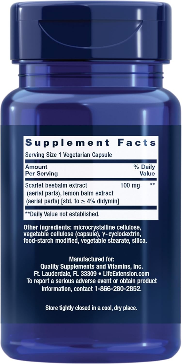 image:imageLife Extension Biological Aging Defense Healthy Aging Support DNA methylation telomere Supplement Scarlet beebalm GlutenFree NonGMO Vegetarian 30 Capsules