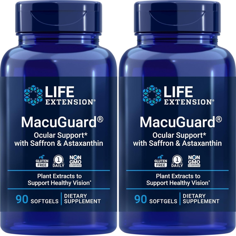 image:imageLife Extension MacuGuard 90 softgels Pack of 2 with Saffron amp Astaxanthin
