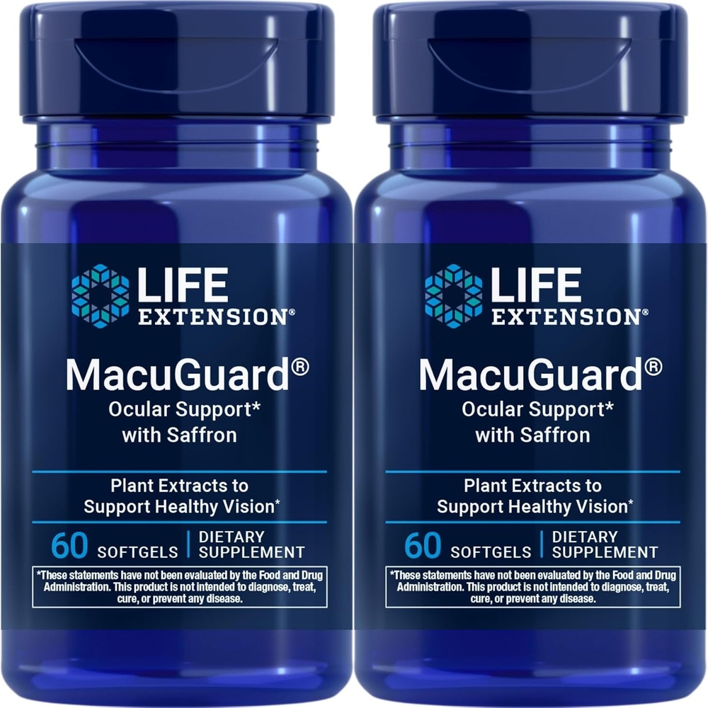 image:imageLife Extension MacuGuard Ocular Support with Saffron 60 softgels Pack of 260 Count Pack of 2
