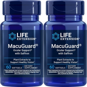Life Extension MacuGuard Ocular Support with Saffron, 60 softgels (Pack of 2)(60 Count (Pack of 2))