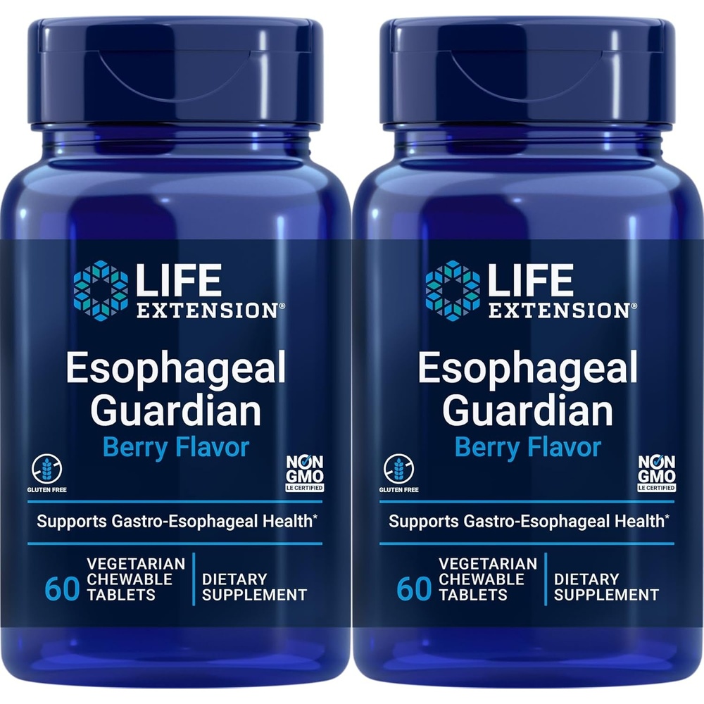 image:imageLife Extension Esophageal Guardian 60 Vegetarian Chewable Tablets Pack of 2