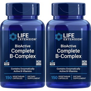 Life Extension BioActive Complete B-Complex, 150 Veg Caps (Pack of 2)