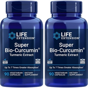 Life Extension Super Bio-Curcumin Turmeric Extract 400mg, 90 Veg Caps – Vegetarian Capsules – Non-GMO – Highly Absorbable(90 Count (Pack of 2))
